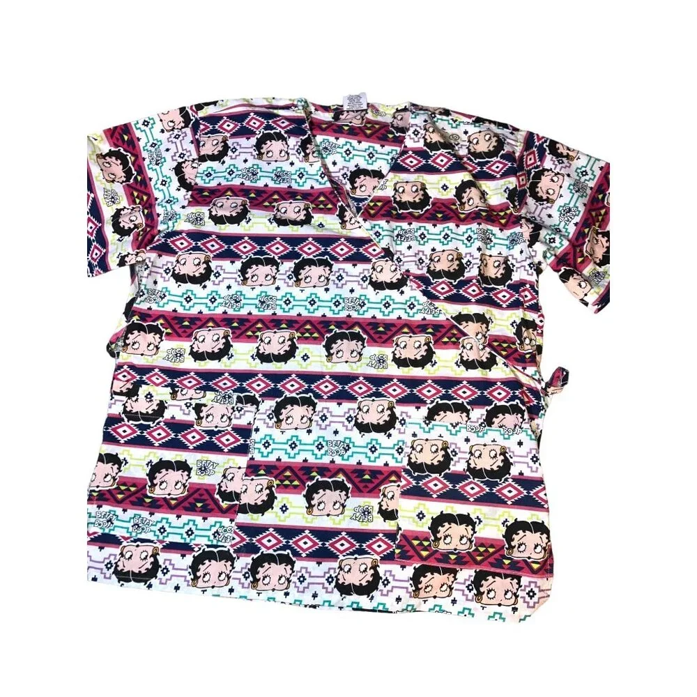 Nurse Medical Uniform Betty Boop Scrub Top Size XL - Picture 9 of 9